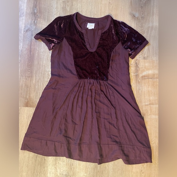 Anthropologie Maeve Ingrid Velvet Dress - Picture 3 of 8